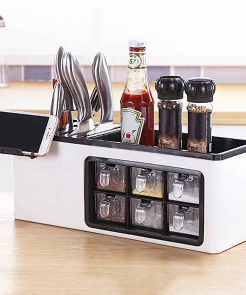 Multifunctional wall-mounted home storage jar
