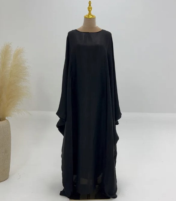 Abaya Muslim Evening Dress for Women – Luxury Butterfly Embellished Dubai & Turkey Style | 20 Colors