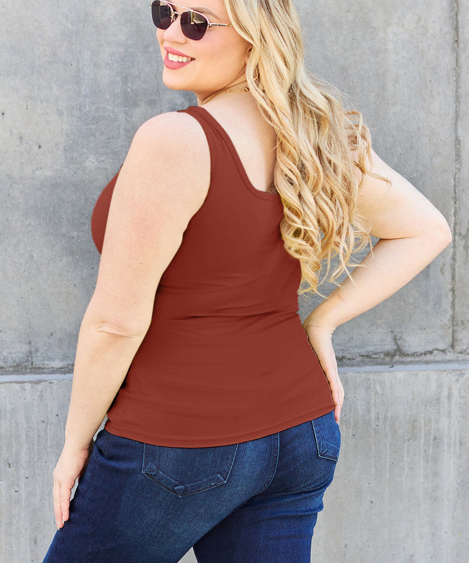 Basic Bae Full Size Square Neck Wide Strap Tank