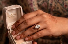 Maya wearing a diamond ring