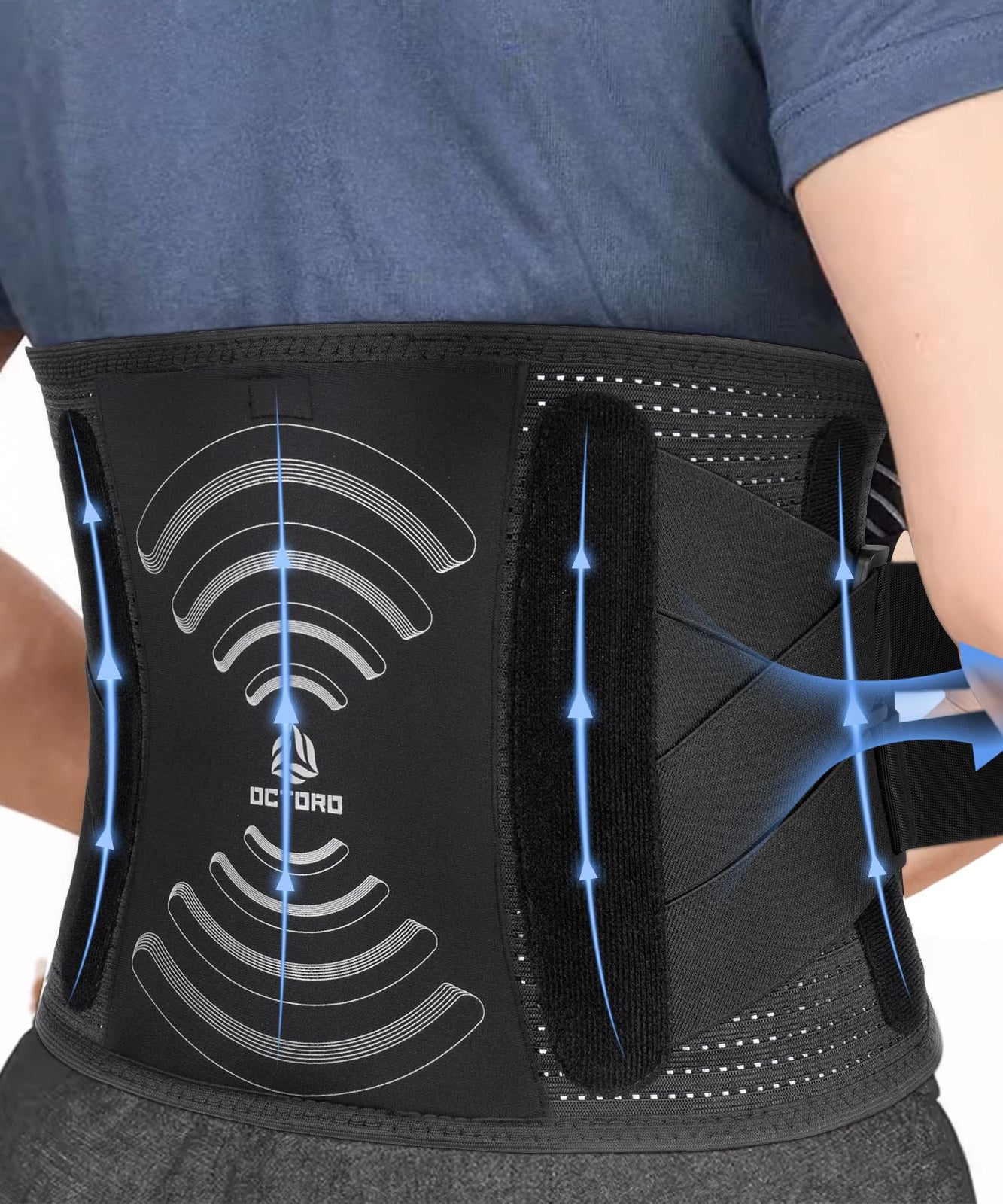 OCTORO Back Brace for Men & Women | Lumbar Support Belt for Lower Back Pain, Sciatica & Herniated Disc