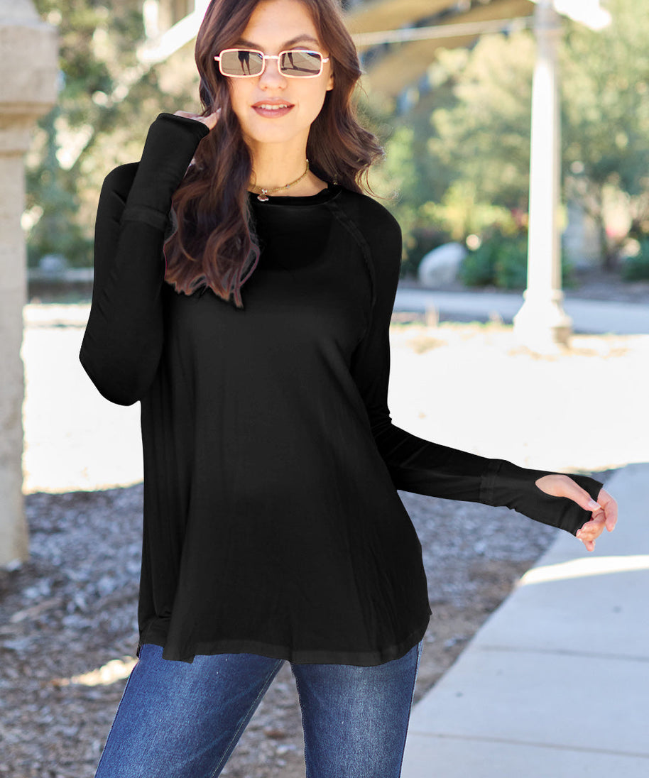 Basic Bae Full Size Round Neck Long Sleeve T-Shirt