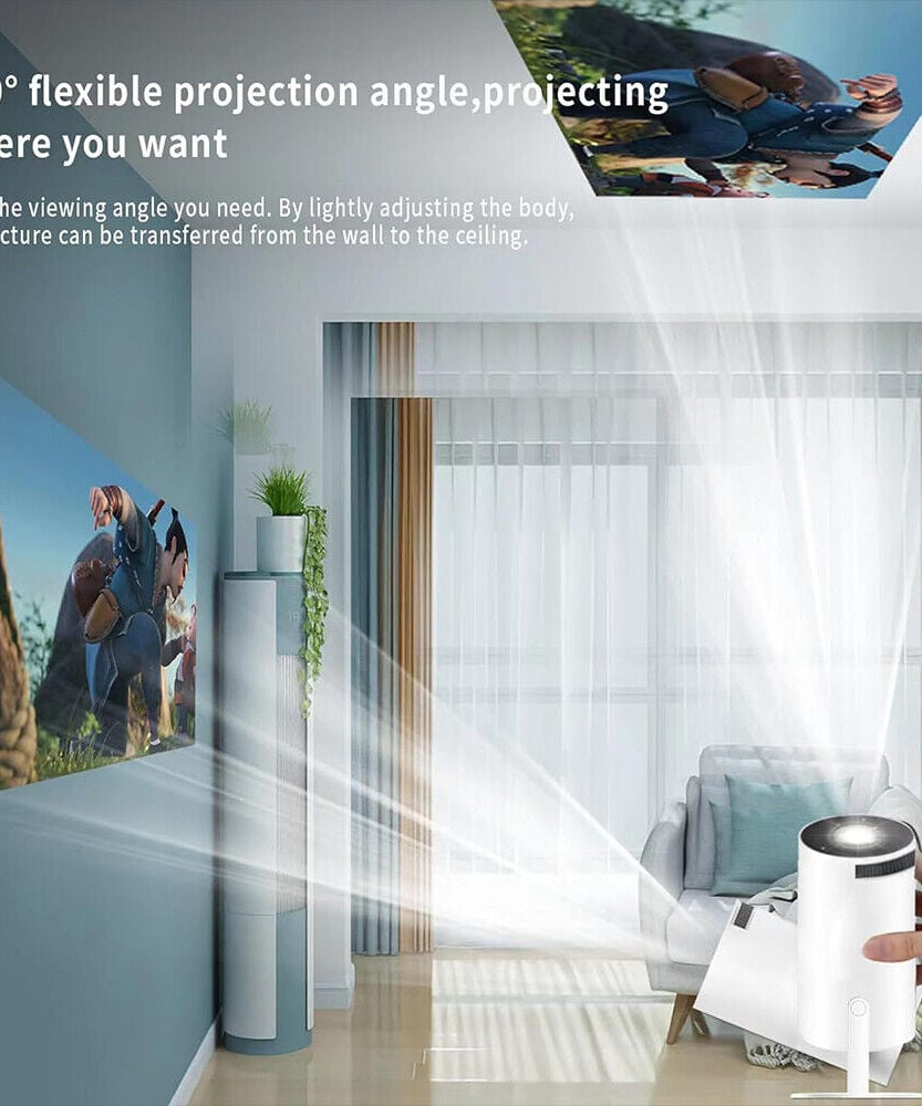 Smart LED Projector 4K Support | WiFi 6 Bluetooth 5.0 Android 11 | 130" Home Theater Projector