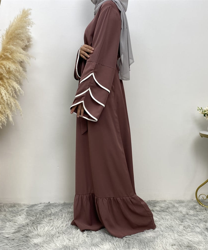 Muslim Women's Fashion Dress with Hem Design