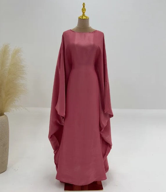 Abaya Muslim Evening Dress for Women – Luxury Butterfly Embellished Dubai & Turkey Style | 20 Colors