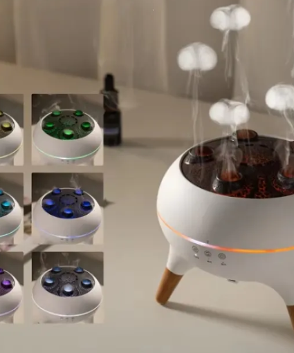 Diffuseur d'arômes méduse à ultrasons avec télécommande