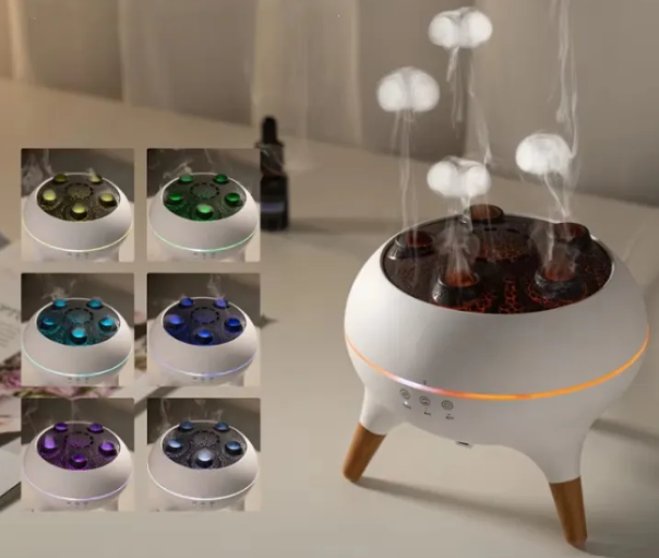 Diffuseur d'arômes méduse à ultrasons avec télécommande