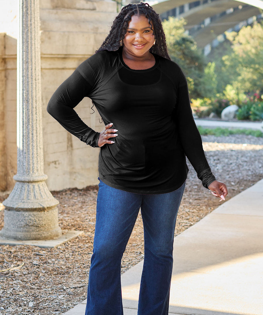 Basic Bae Full Size Round Neck Long Sleeve T-Shirt