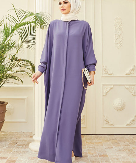Muslim Abaya with Batwing Sleeves - Southeast Asia Fashion