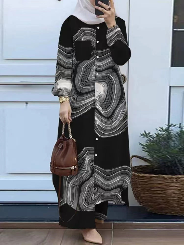 Muslim-Inspired Long Sleeve Shirt and Pants Set