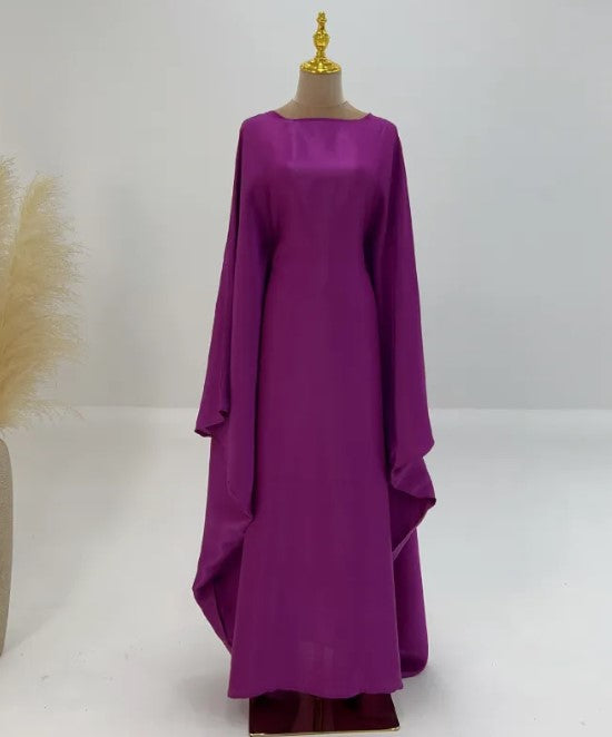 Abaya Muslim Evening Dress for Women – Luxury Butterfly Embellished Dubai & Turkey Style | 20 Colors