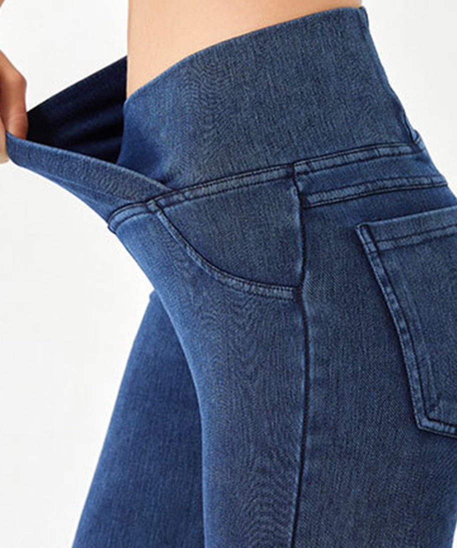 Basic Bae Asymmetrical Waist Denim Shorts with Pockets