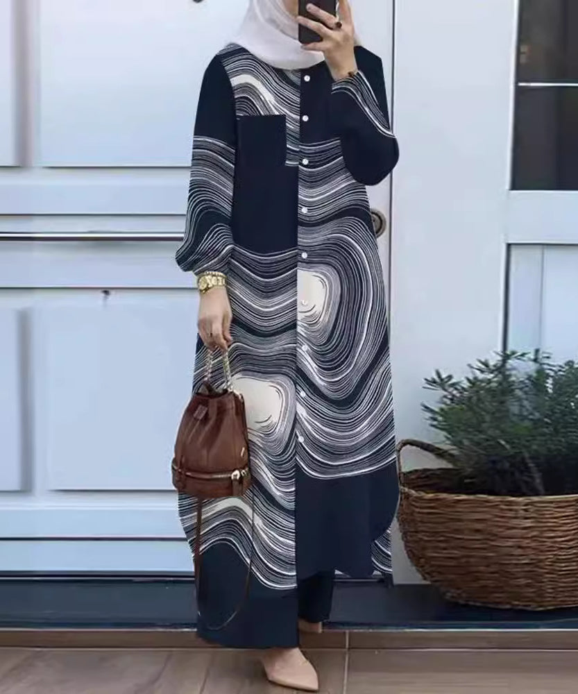 Muslim-Inspired Long Sleeve Shirt and Pants Set