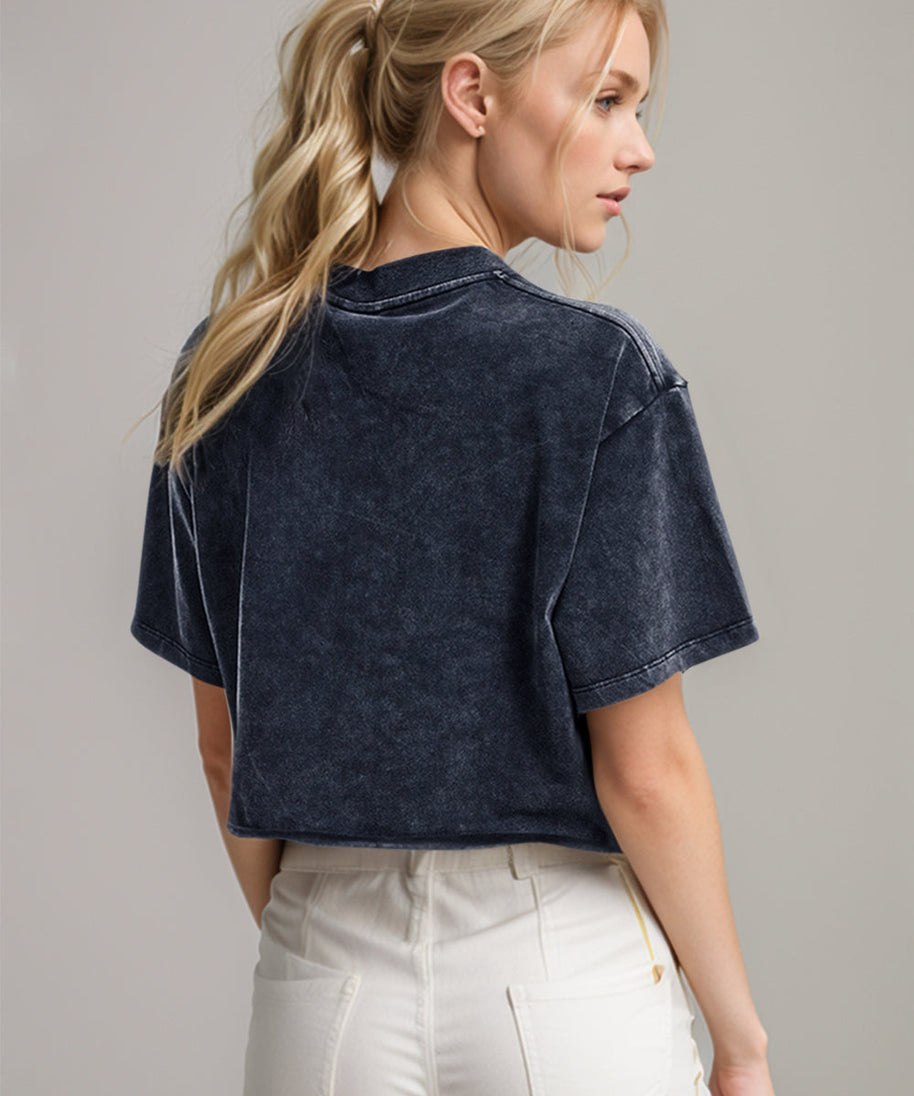 Basic Bae Round Neck Dropped Shoulder Short Sleeve T-Shirt