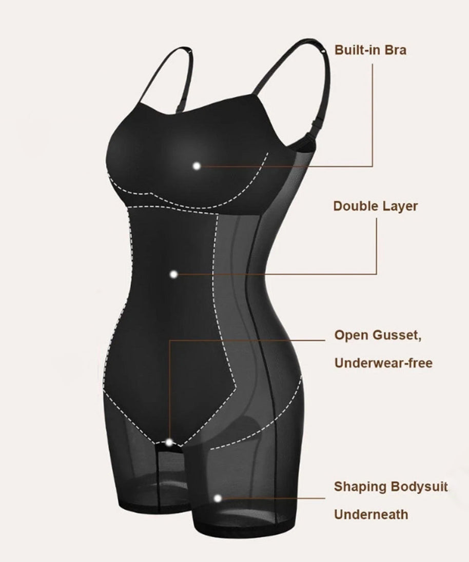 Basic Bae Built-In Shapewear Square Neck Short Sleeve Maxi Dress