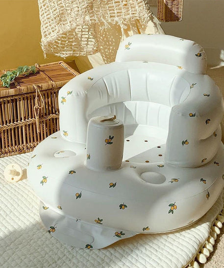 Chaise gonflable pour bébé – Siège portable pour repas et bain avec motifs mignons pour les 6-24 mois