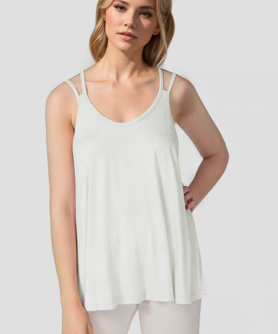 Basic Bae Bamboo Scoop Neck Double Spaghetti Straps Cami