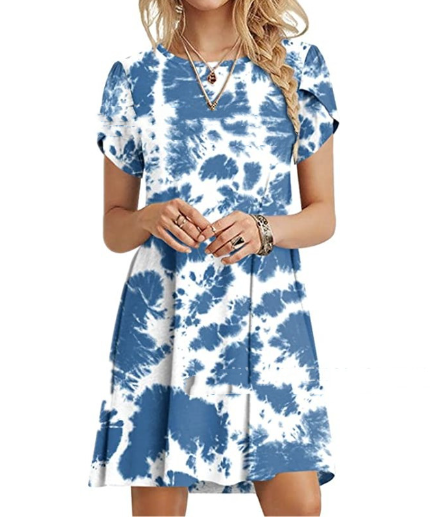 Printed Pocket Dress for Women