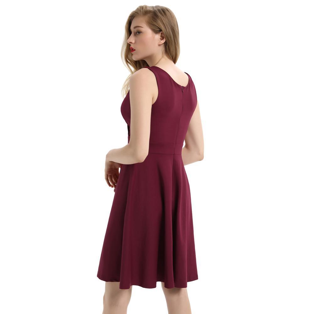 Vintage Hepburn Style Cocktail Dress Plus Size