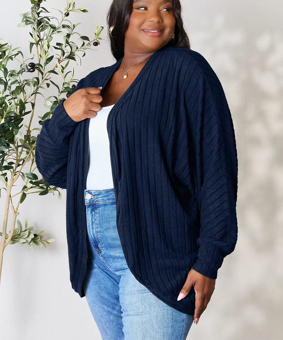 Basic Bae Full Size Ribbed Cocoon Cardigan