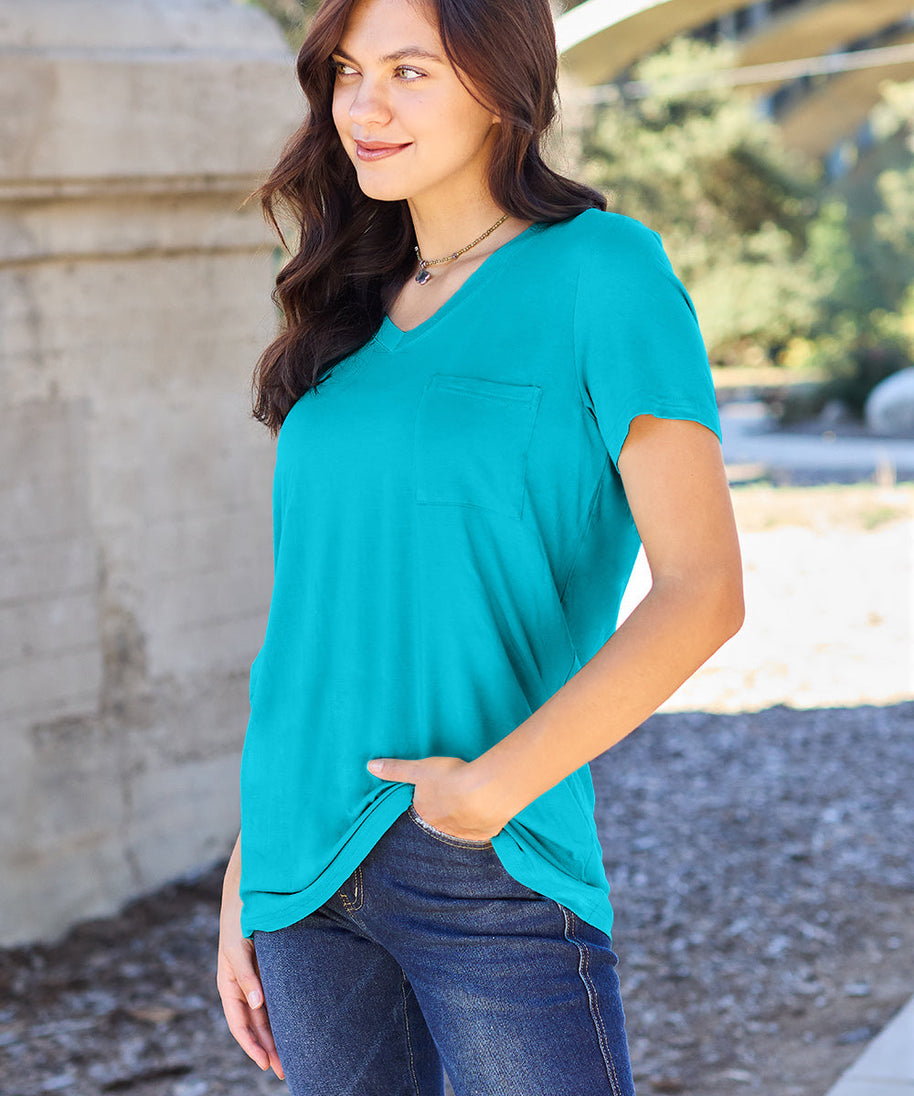 Basic Bae Full Size V-Neck Short Sleeve T-Shirt