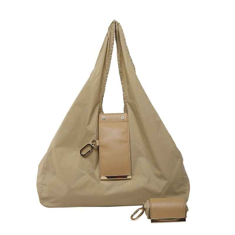 Women's Handbag With Key-ring Design Lightweight Shoulder Bag Large Capacity Shopping Bags