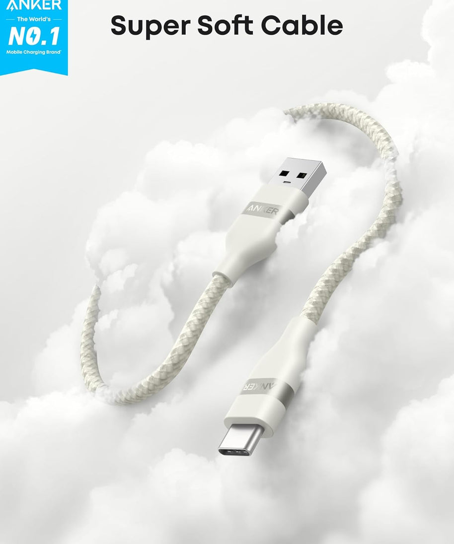 Anker USB-A to USB-C Cable (3 ft / 6 ft, Upcycled-Braided)