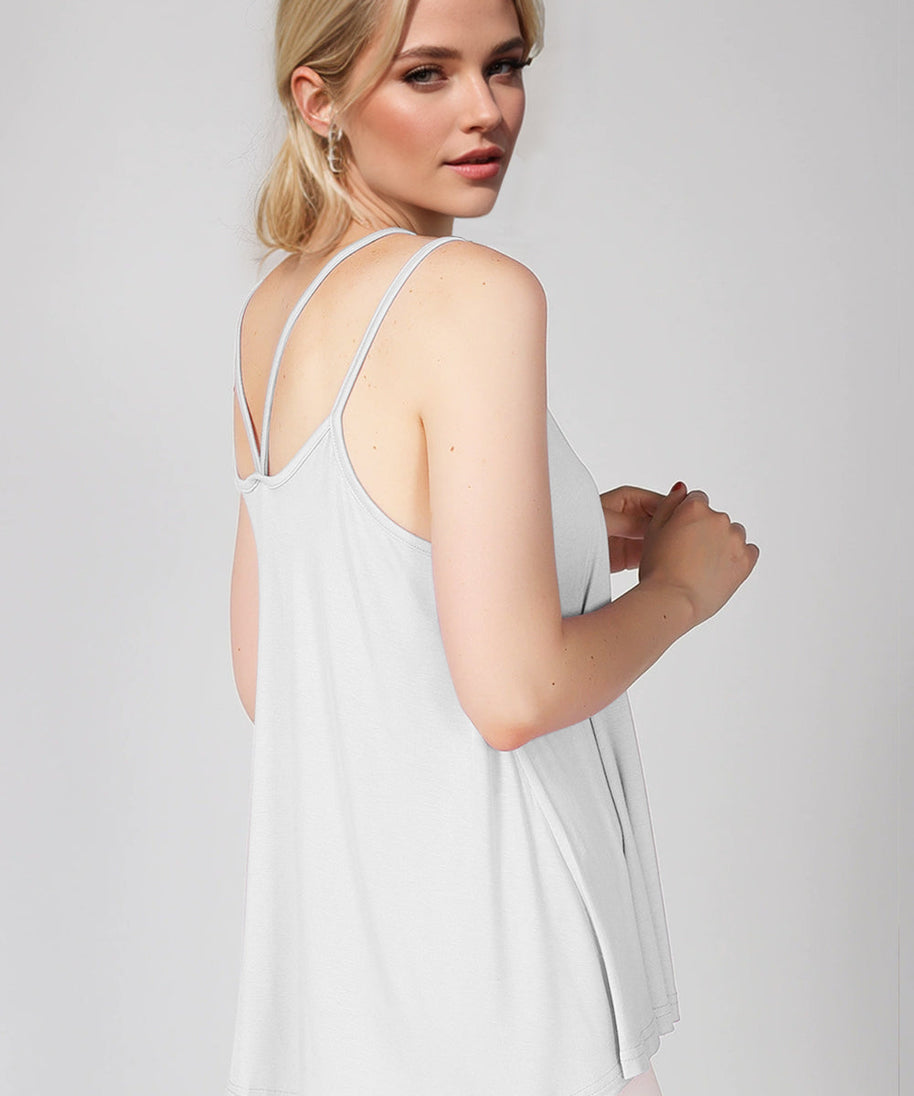 Basic Bae Bamboo Scoop Neck Double Spaghetti Straps Cami