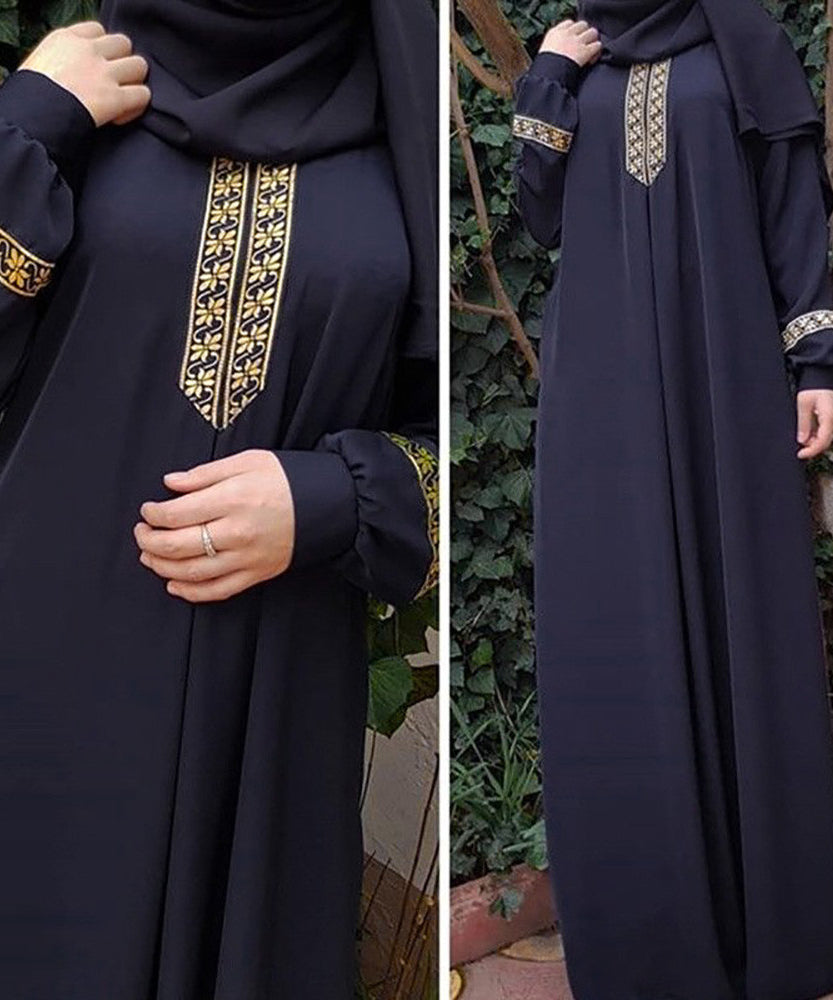 Long Muslim Hijab Dresses for Women - Dubai Abaya & Patchwork