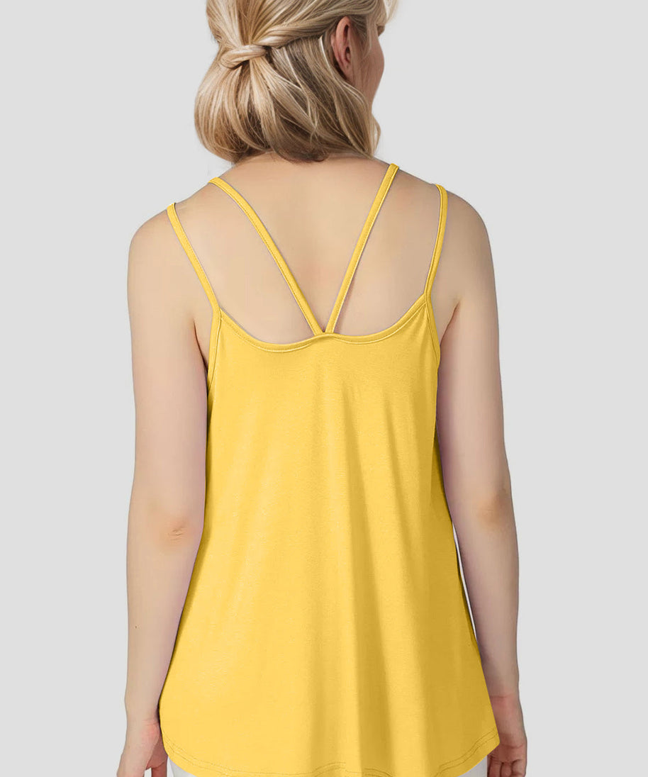 Basic Bae Bamboo Scoop Neck Double Spaghetti Straps Cami