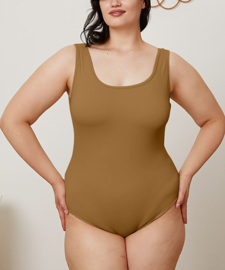 Basic Bae Full Size Square Neck Sleeveless Bodysuit