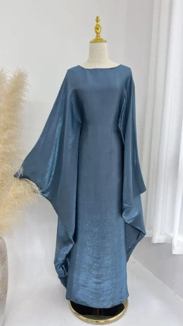 Abaya Muslim Evening Dress for Women – Luxury Butterfly Embellished Dubai & Turkey Style | 20 Colors