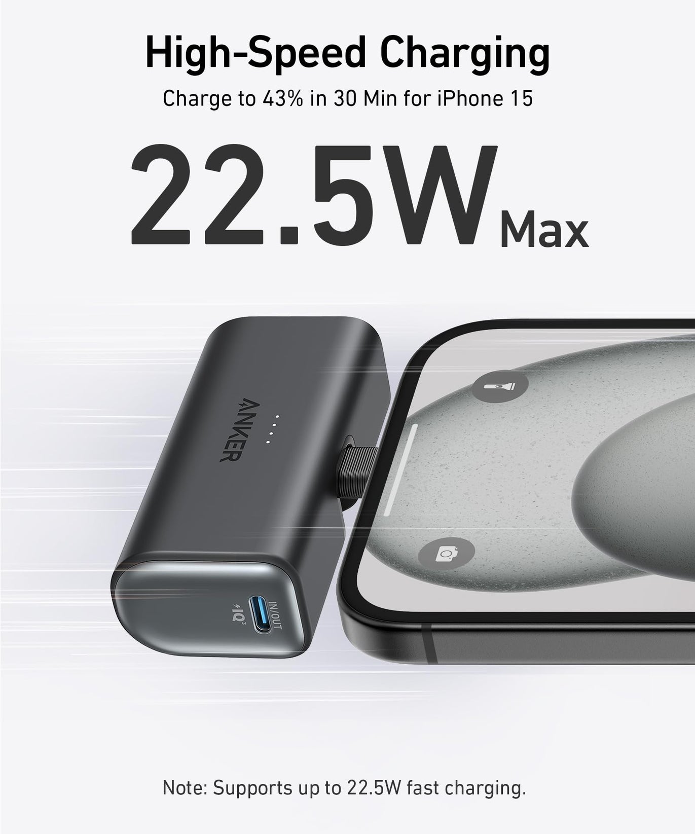 Anker Nano Power Bank (22.5W, Built-In USB-C Connector)