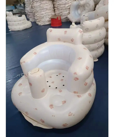 Chaise gonflable pour bébé – Siège portable pour repas et bain avec motifs mignons pour les 6-24 mois