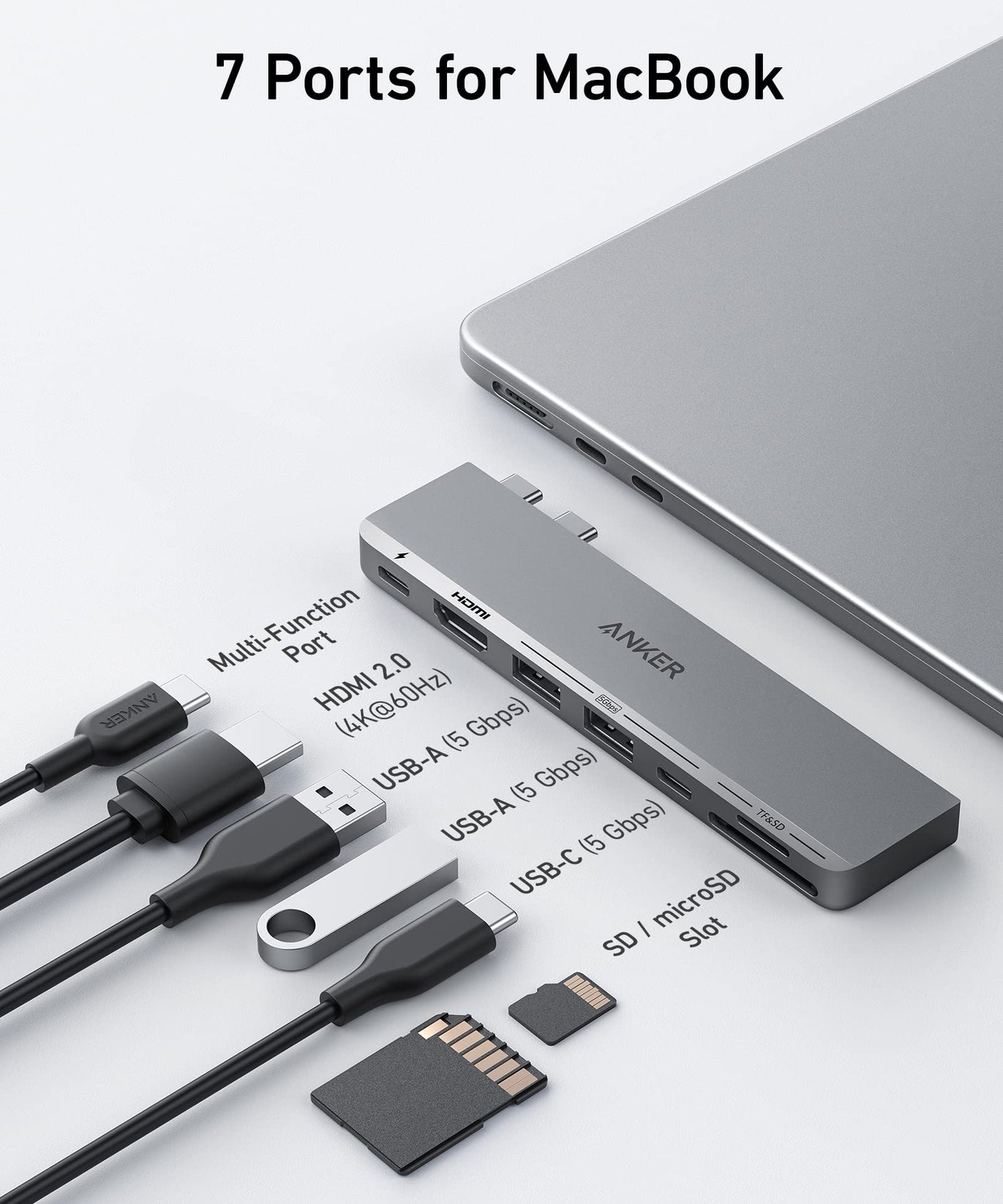 Anker <b>547</b> USB-C Hub (7-in-2, for MacBook)