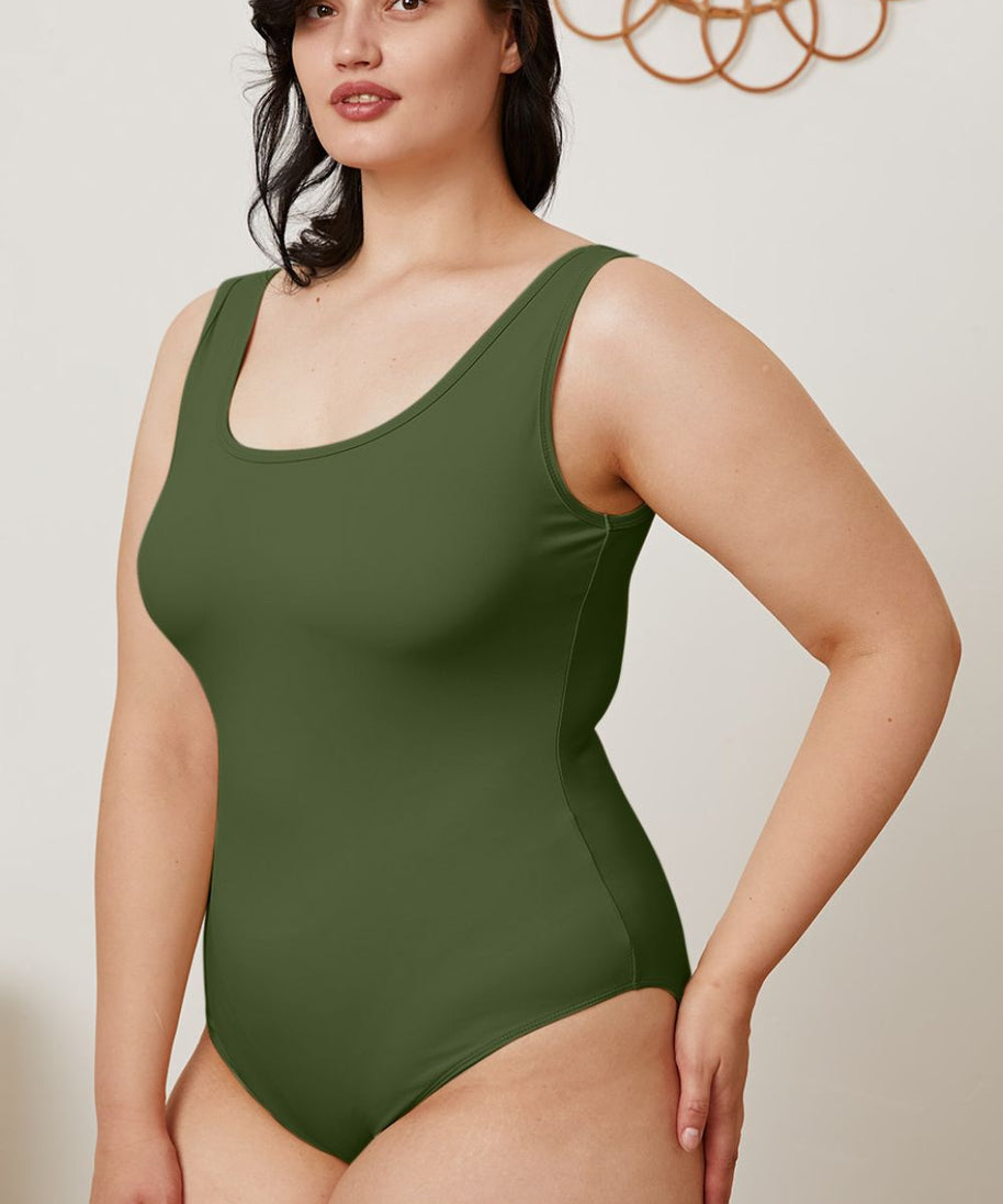 Basic Bae Full Size Square Neck Sleeveless Bodysuit