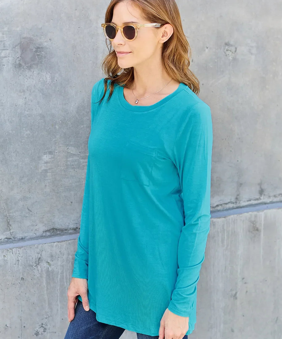 Basic Bae Full Size Round Neck Long Sleeve Top