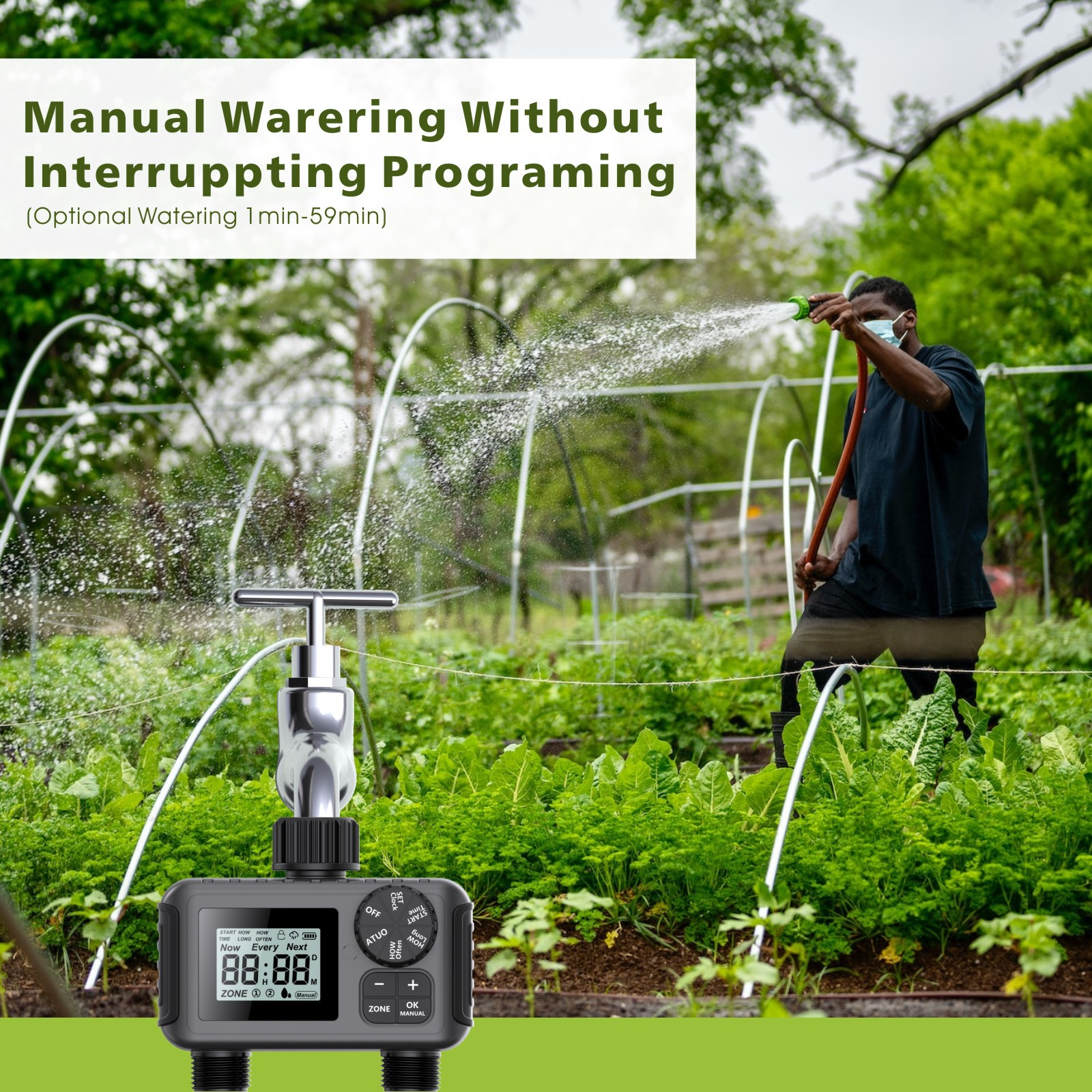 Automatic Dual-Channel Garden Irrigation Timer | Smart Watering Controller