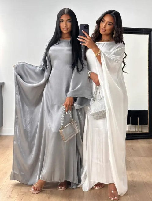 Abaya Muslim Evening Dress for Women – Luxury Butterfly Embellished Dubai & Turkey Style | 20 Colors