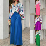 Women's Printed Wide-Leg Pants – Boho Floral Palazzo Trousers S-3XL