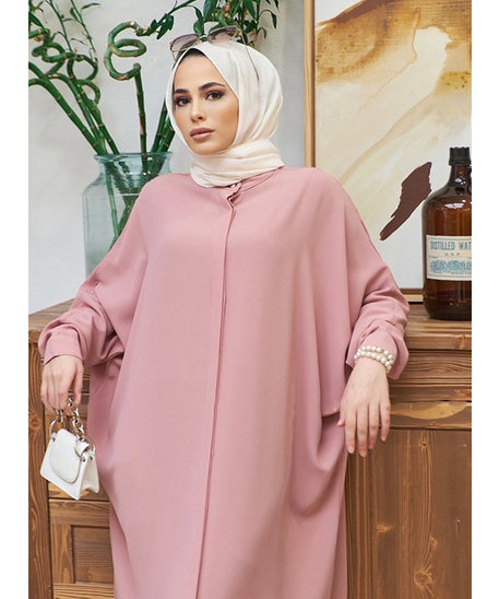 Muslim Abaya with Batwing Sleeves - Southeast Asia Fashion