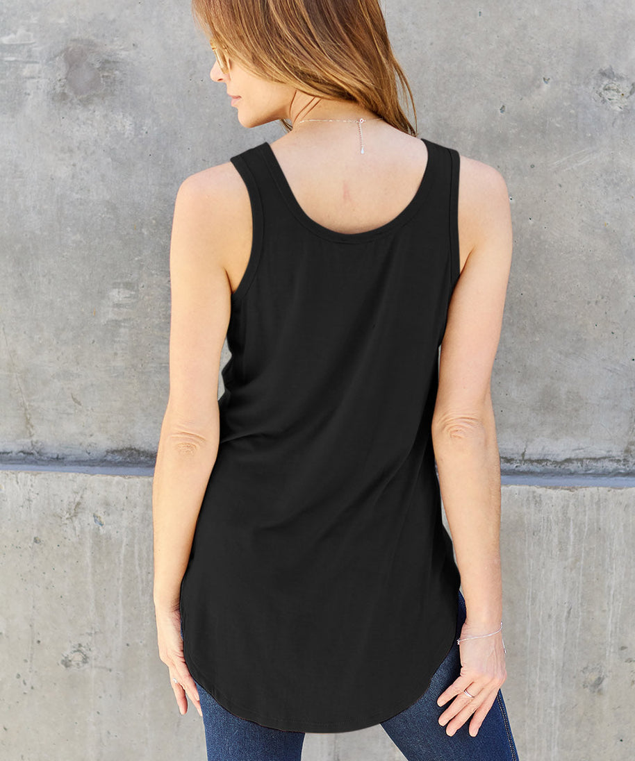Basic Bae Full Size Round Neck Curved Hem Tank