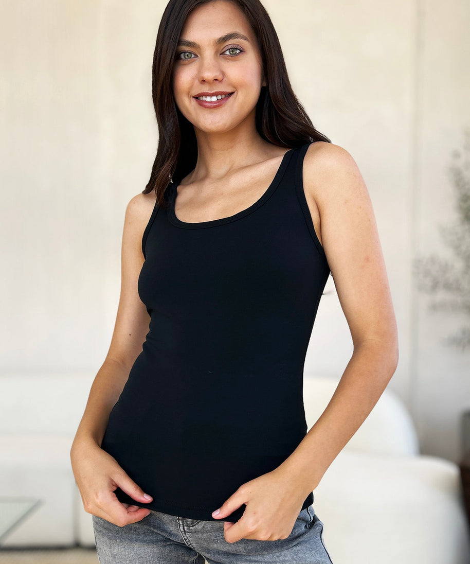 Basic Bae Full Size Square Neck Wide Strap Tank