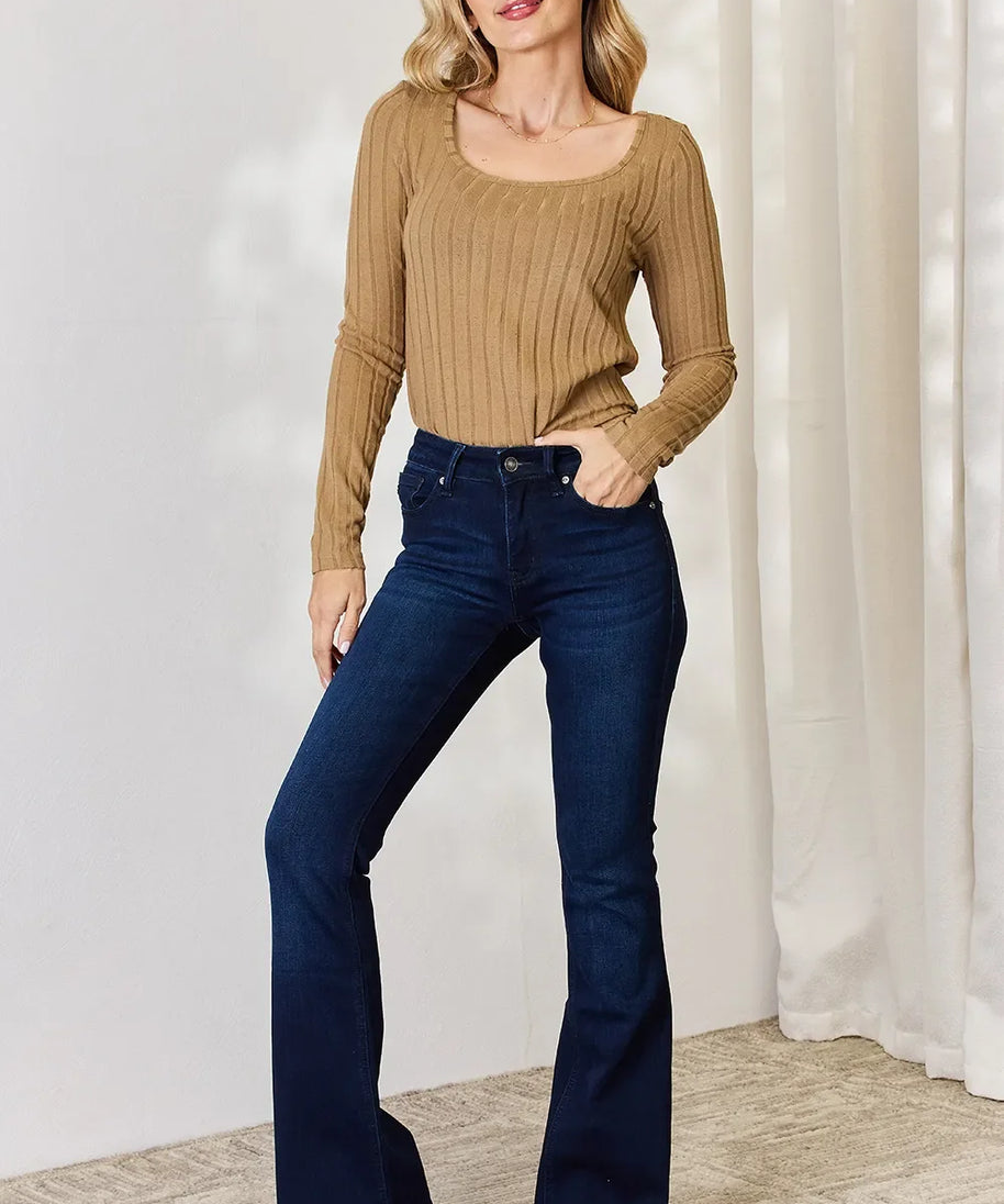 Basic Bae Full Size Ribbed Long Sleeve T-Shirt