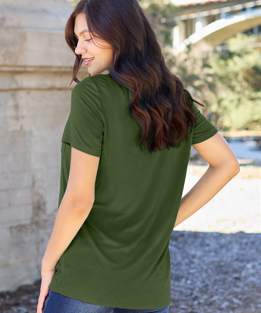Basic Bae Full Size V-Neck Short Sleeve T-Shirt