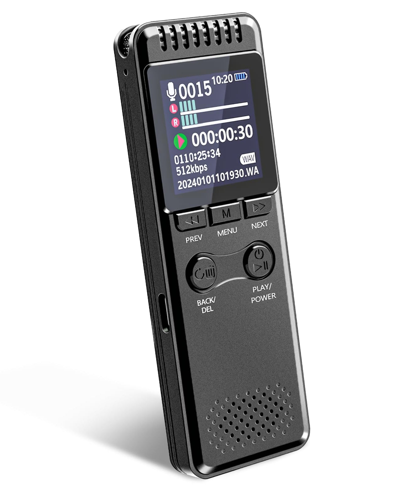 128GB Digital Voice Recorder - 8000 Hours Recording Capacity 80Hours Battery Time - Voice Activated Recorder with Playback USB-C Audio Recorder for Meeting Lecture