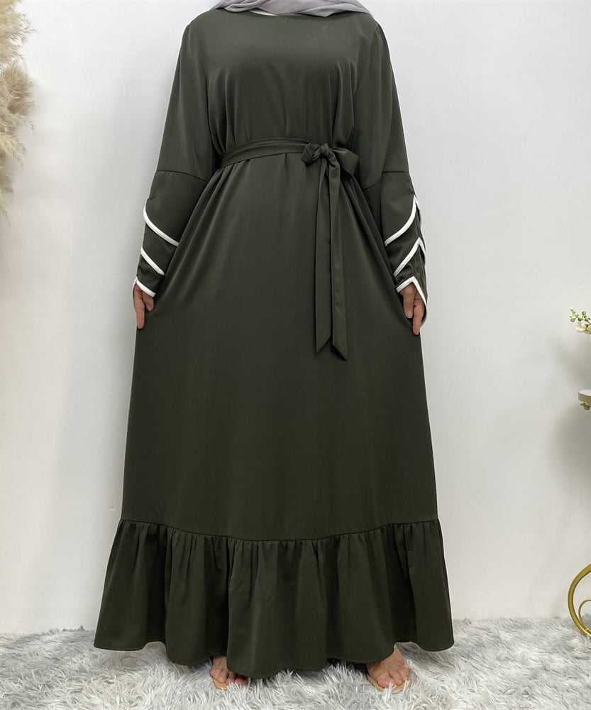 Muslim Women's Fashion Dress with Hem Design