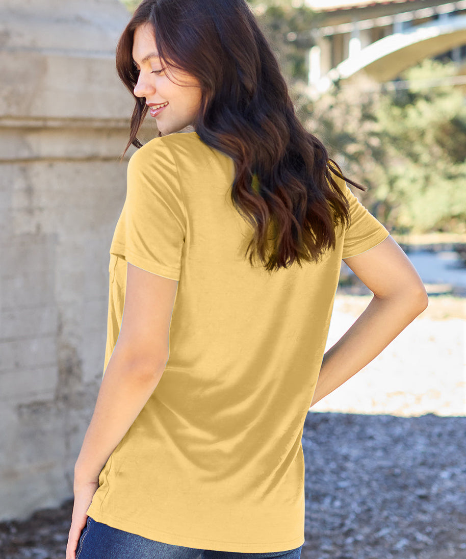 Basic Bae Bamboo Full Size  V-Neck Short Sleeve T-Shirt