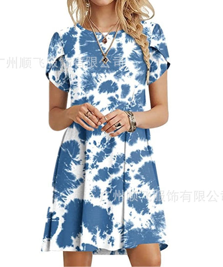 Printed Pocket Dress for Women