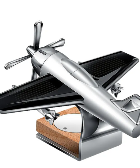 Solar Airplane Car Perfume Ornament – Moving Dashboard Decor